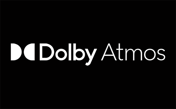 Official licensed Dolby Atmos logo.