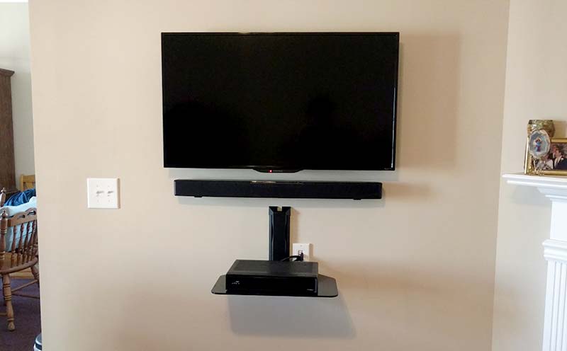 TV and an active soundbar we installed.