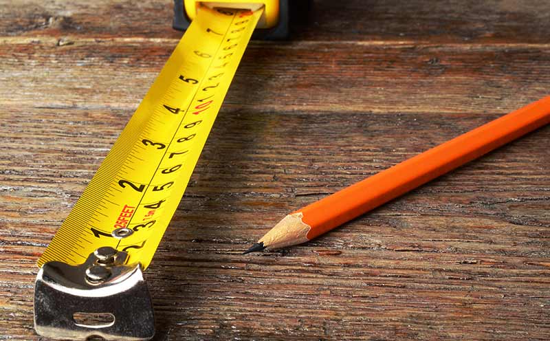 Tape measure for accuracy and precision.